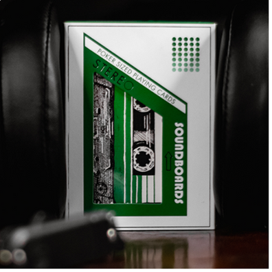 Soundboards V4 Green Edition Playing Cards by Riffle Shuffle
